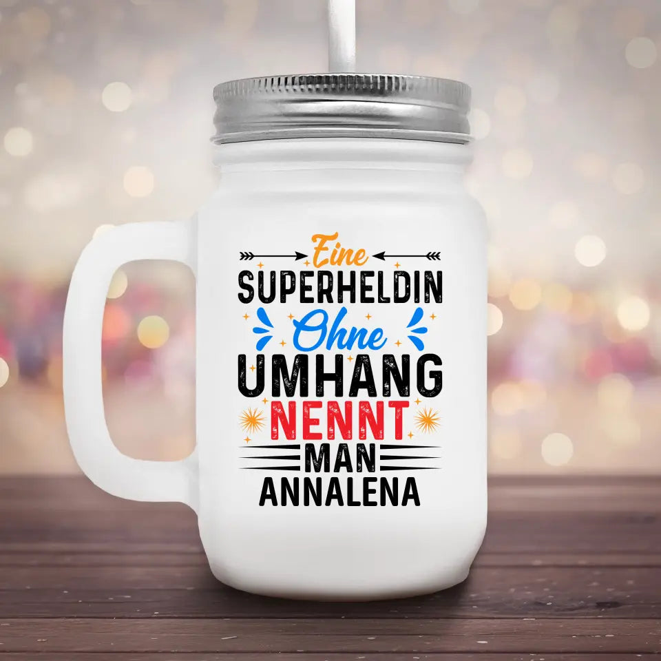 Superheldin - Marmeladenglas