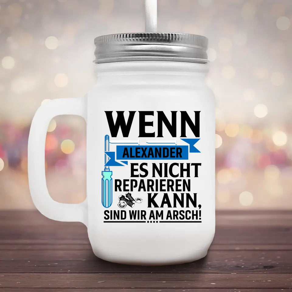 Reparieren - Marmeladenglas