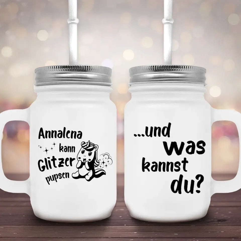 Glitzer Pupsen - Marmeladenglas