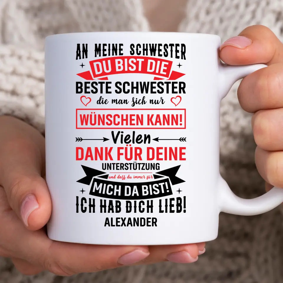 An meine Schwester - Tasse