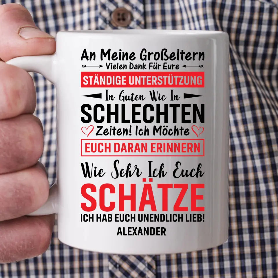 An Meine Großeltern - Tasse