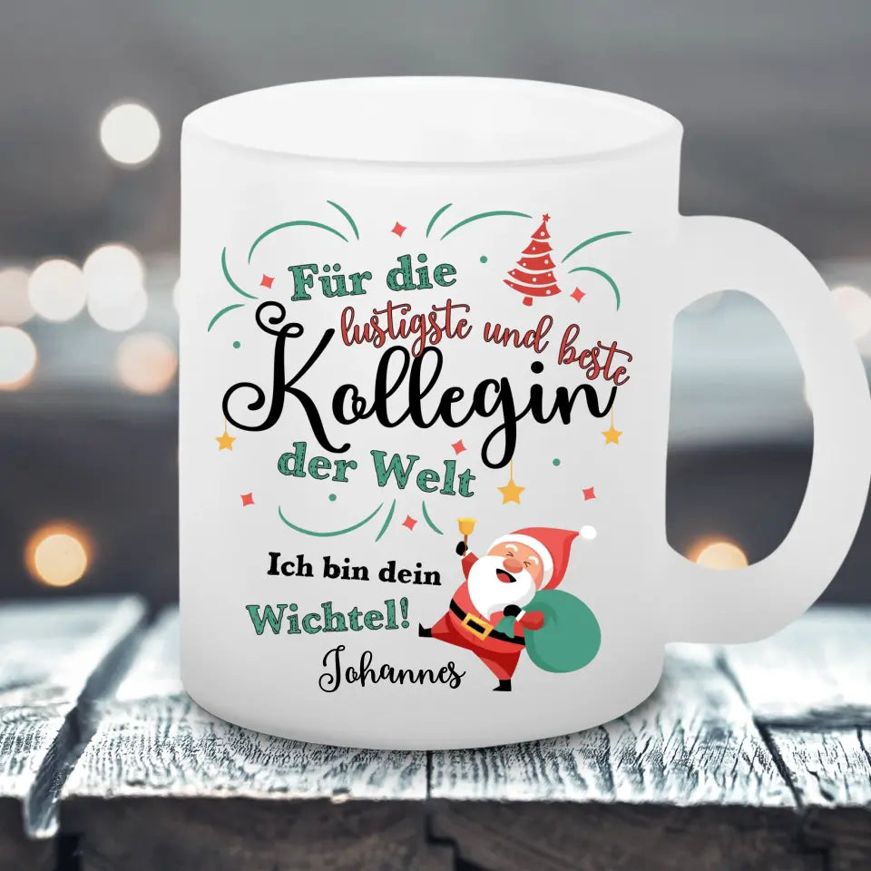 Wichtel Kollegin - Satinierte Tasse
