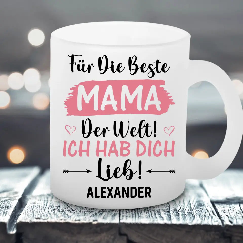 Beste Mama - Satinierte Tasse