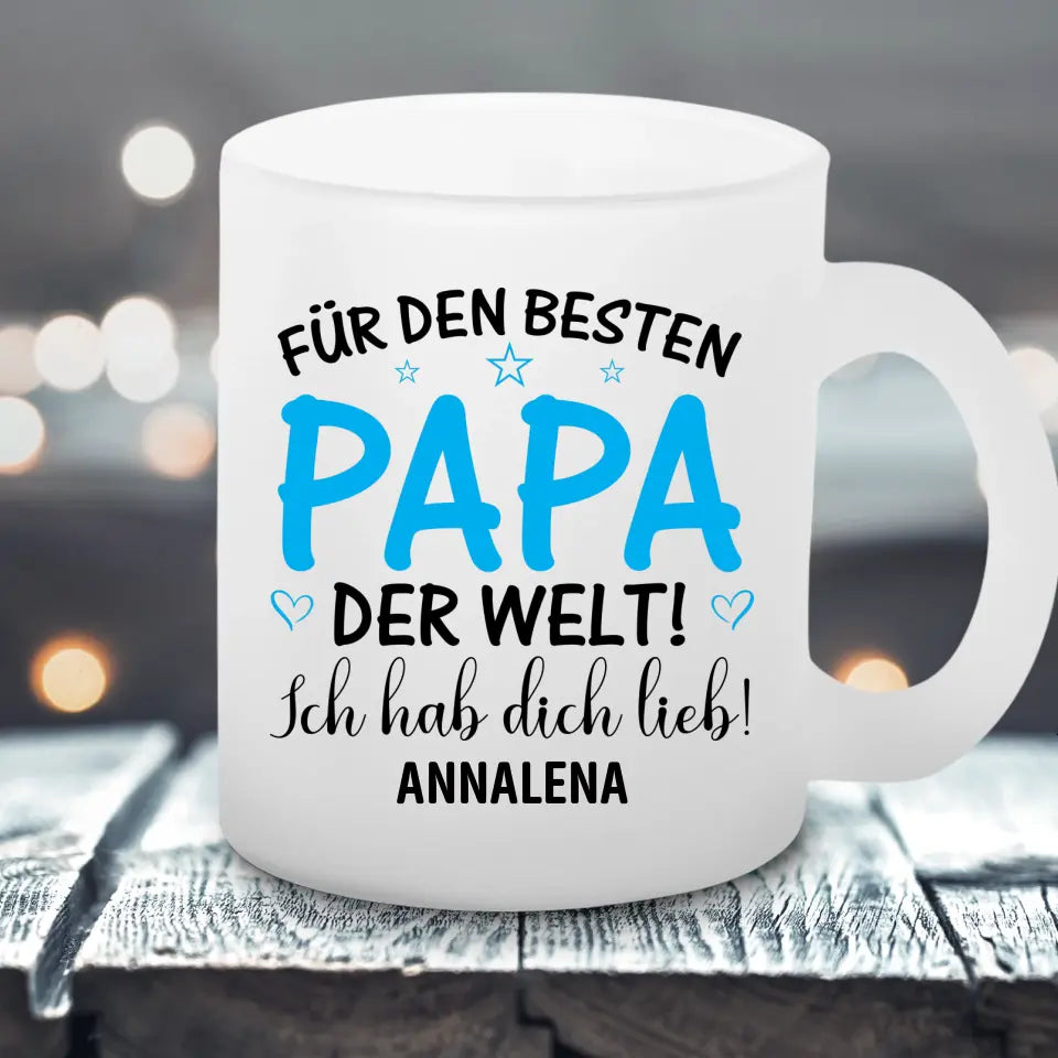 Bester Papa - Satinierte Tasse