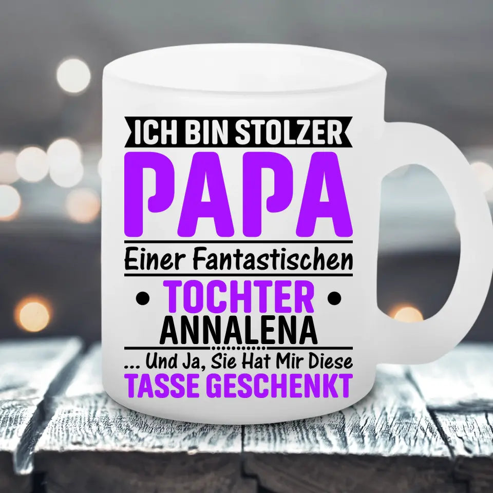 Stolzer Papa - Satinierte Tasse