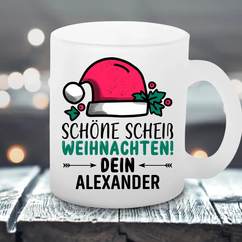 Schöne Sch* Weihnachten - Satinierte Tasse