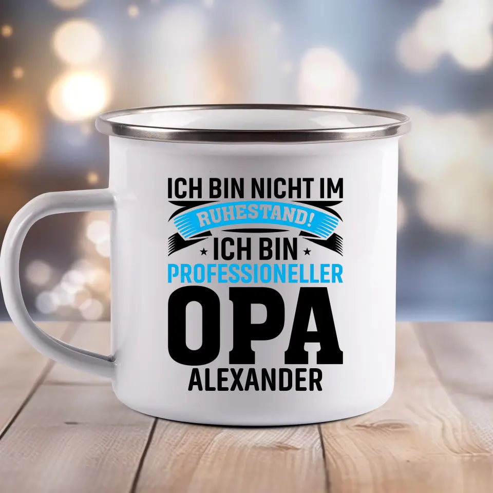 Ruhestand Opa - Emaille Tasse