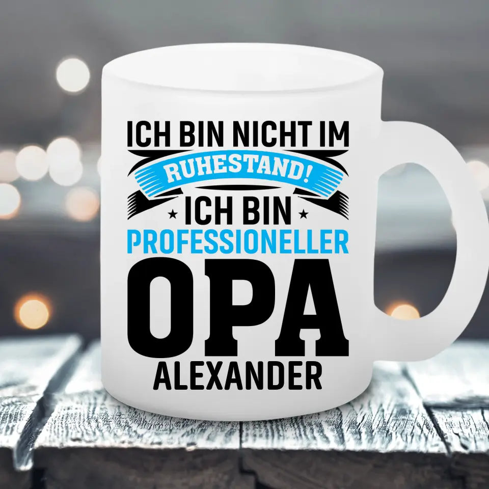 Professioneller Opa - Satinierte Tasse