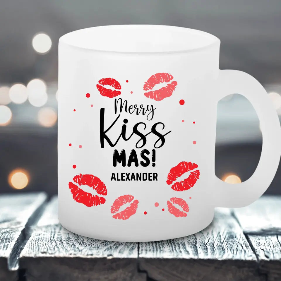 Merry Kissmas! - Satinierte Tasse