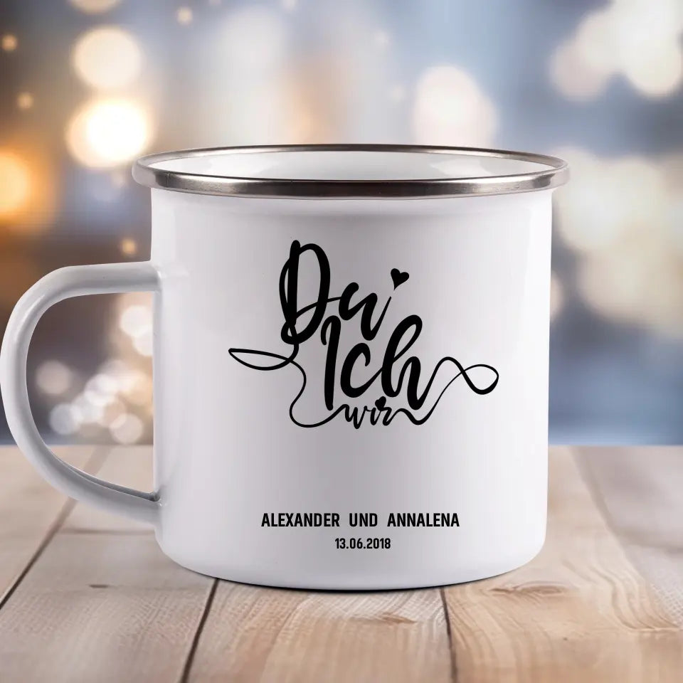 Du & Ich - Emaille Tasse