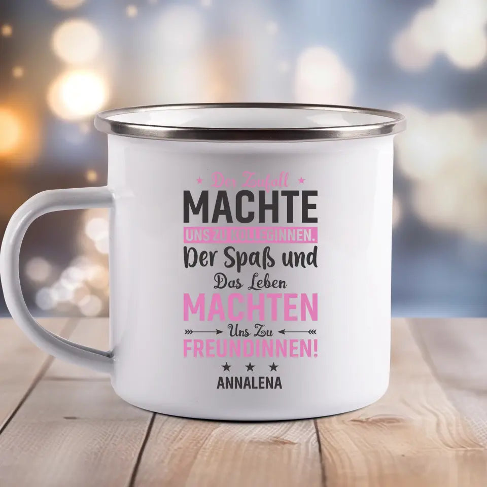 Zufall Kolleginnen - Emaille Tasse