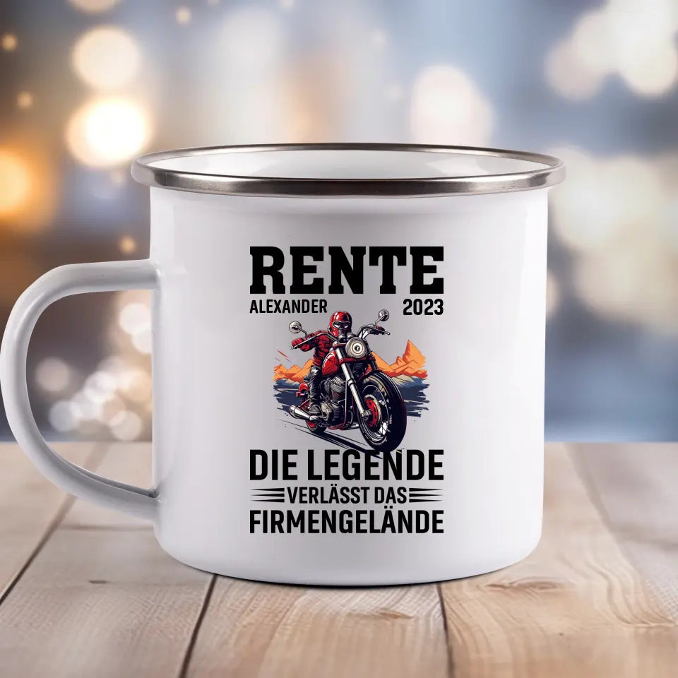 Die Legende - Emaille Tasse