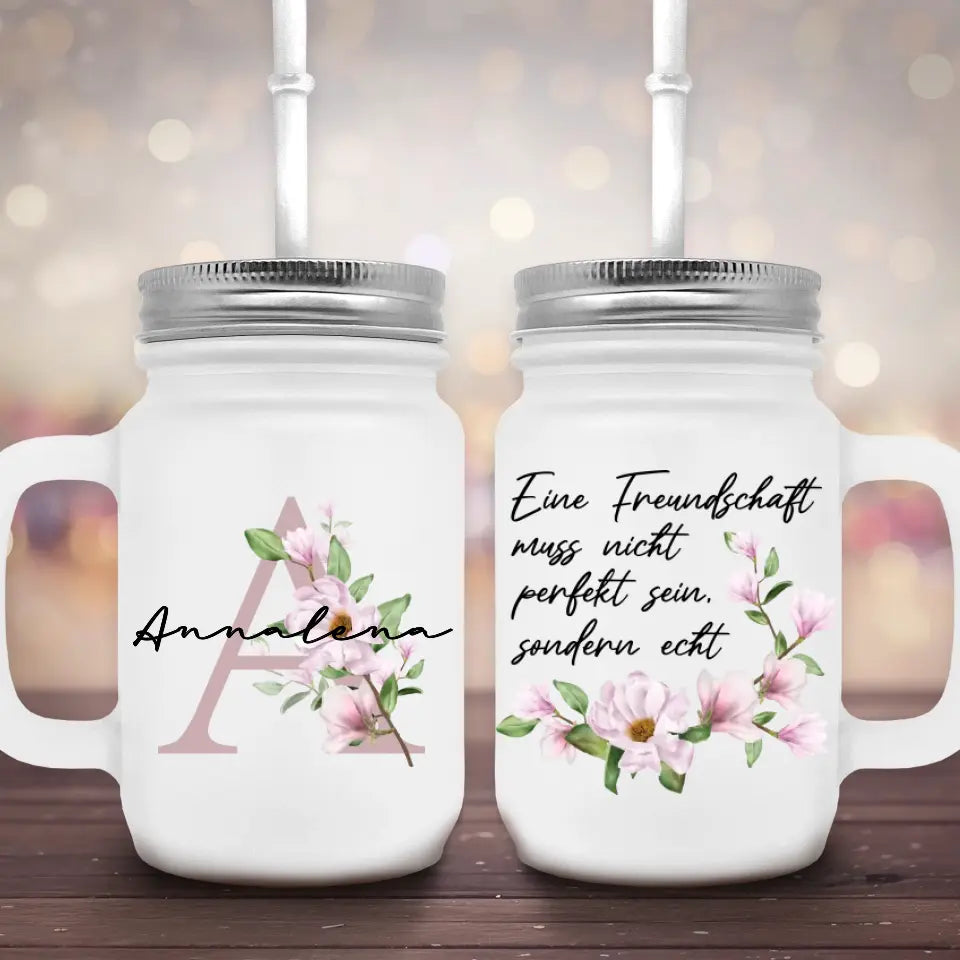 Name Blumen - Marmeladenglas