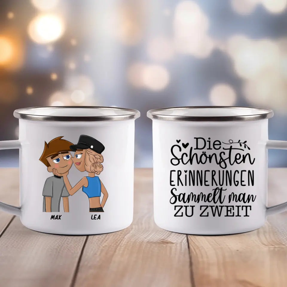 Comic Liebe - Emaille Tasse