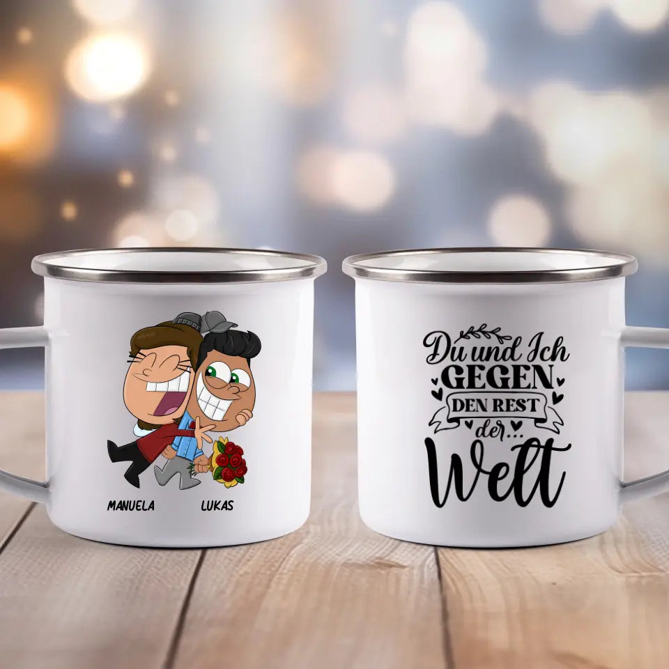 Cartoon Elfen - Emaille Tasse