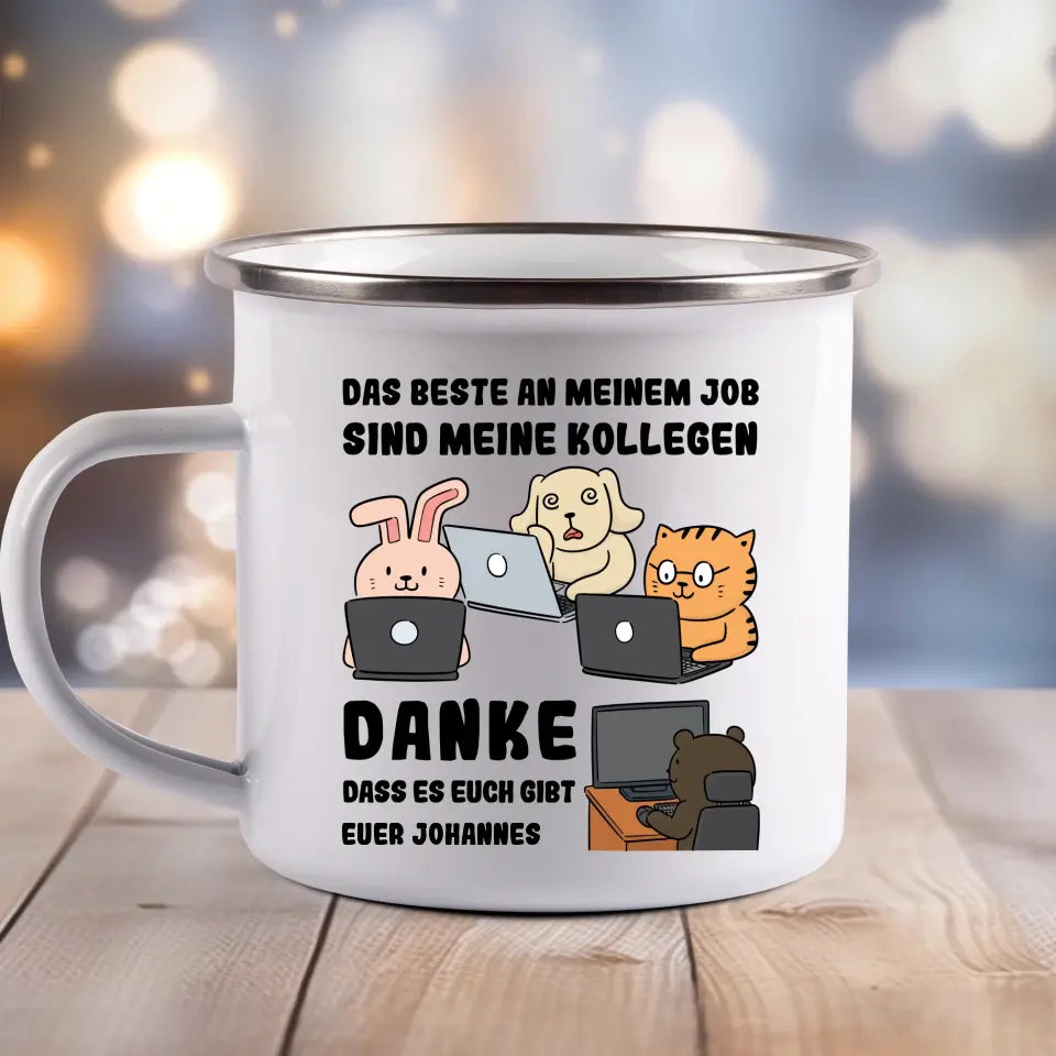 Beste Kollegen - Emaille Tasse