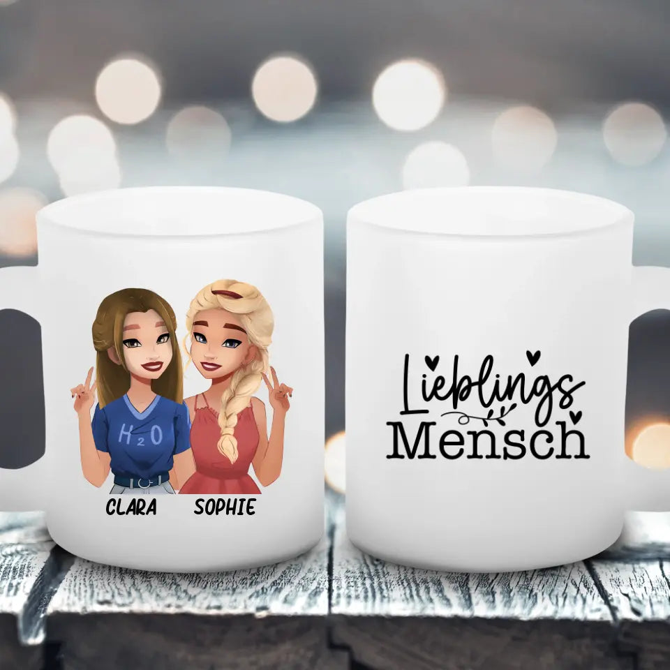 Peace Freundinnen - Satinierte Tasse