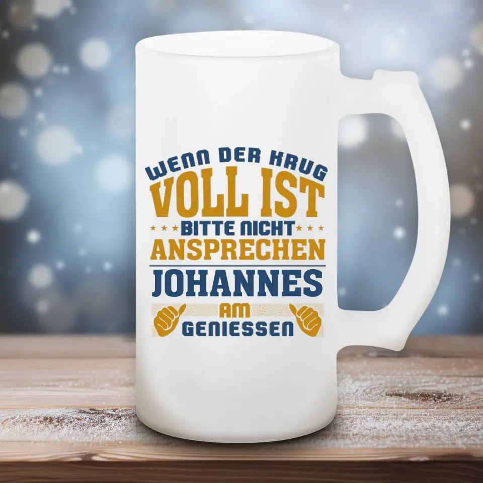 Nicht Ansprechen - Satiniertes Bierglas