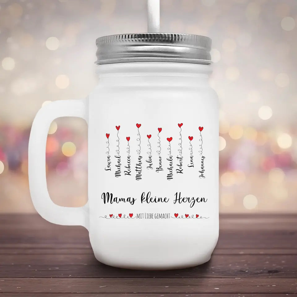 Kleine Herzen - Marmeladenglas