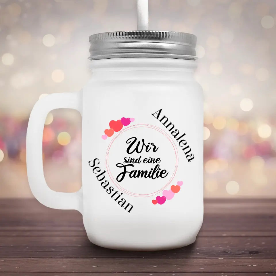 Eine Familie - Marmeladenglas