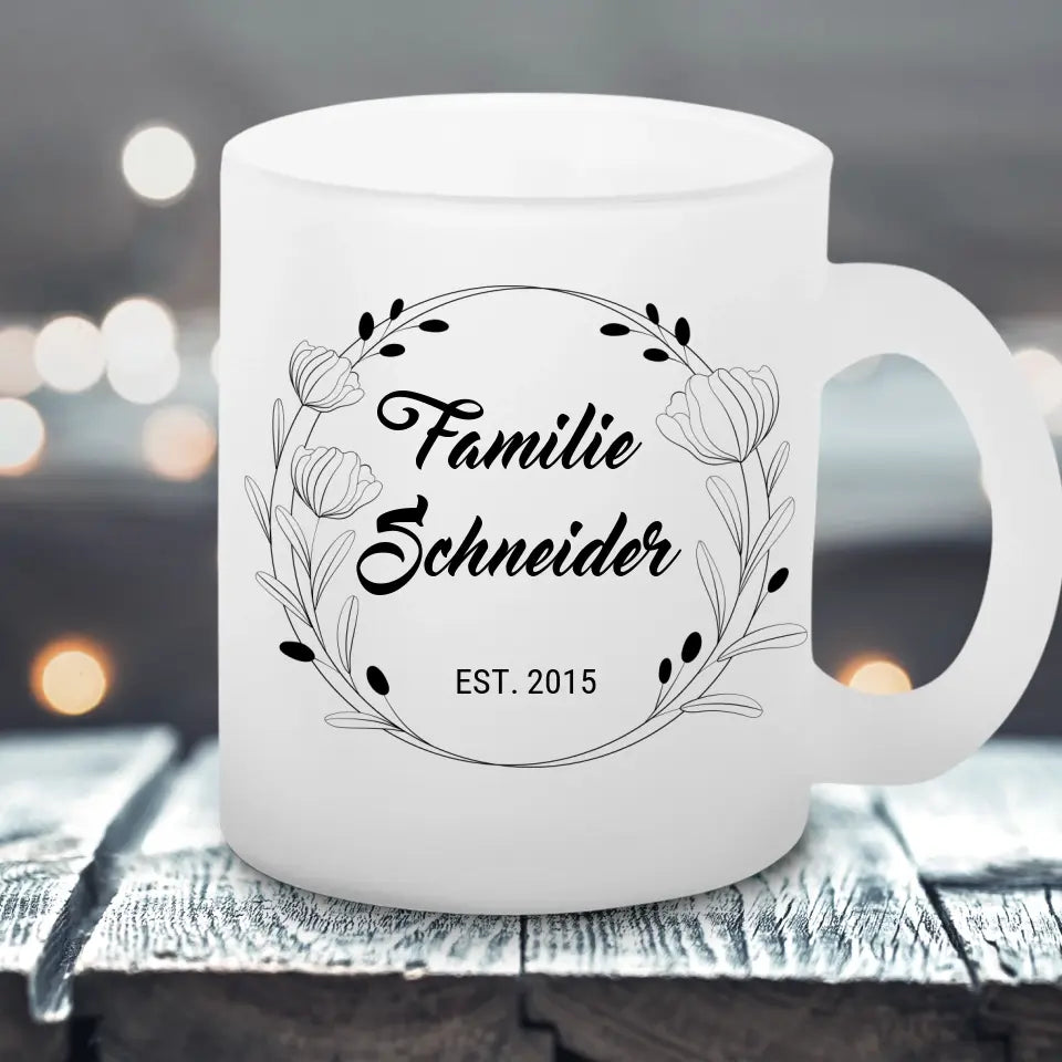 Familienkranz - Satinierte Tasse
