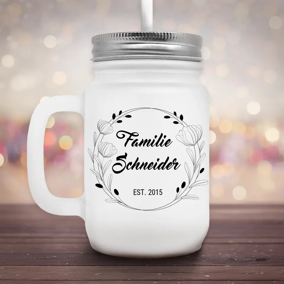 Familienkranz - Marmeladenglas