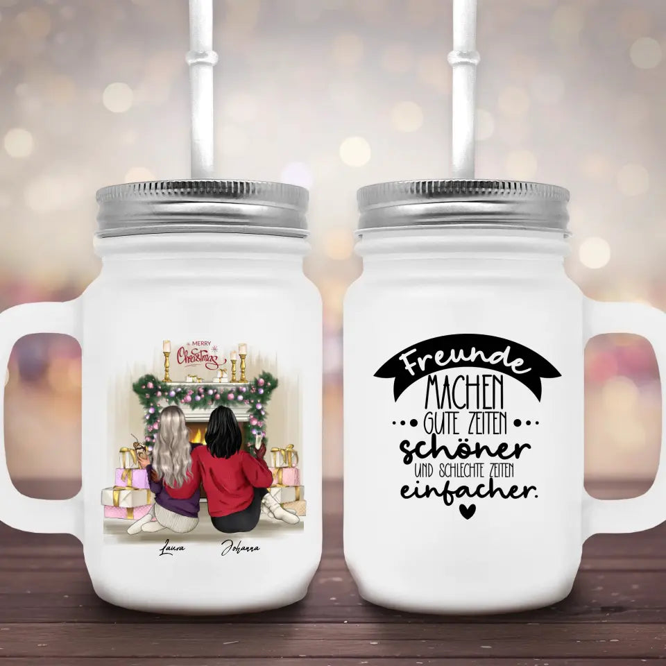 Beste Freundinnen Weihnachten - Marmeladenglas