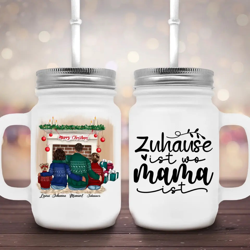 Familien Weihnachten - Marmeladenglas