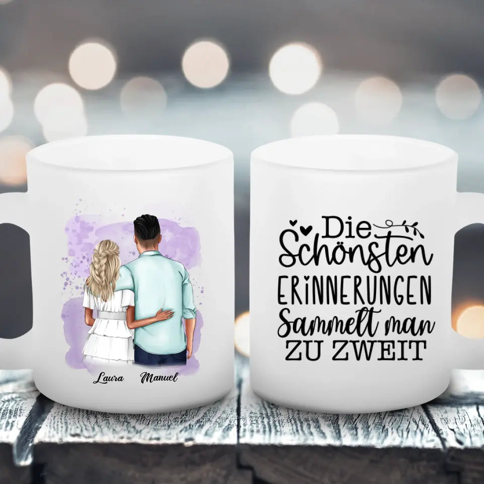 Sommer Paar - Satinierte Tasse