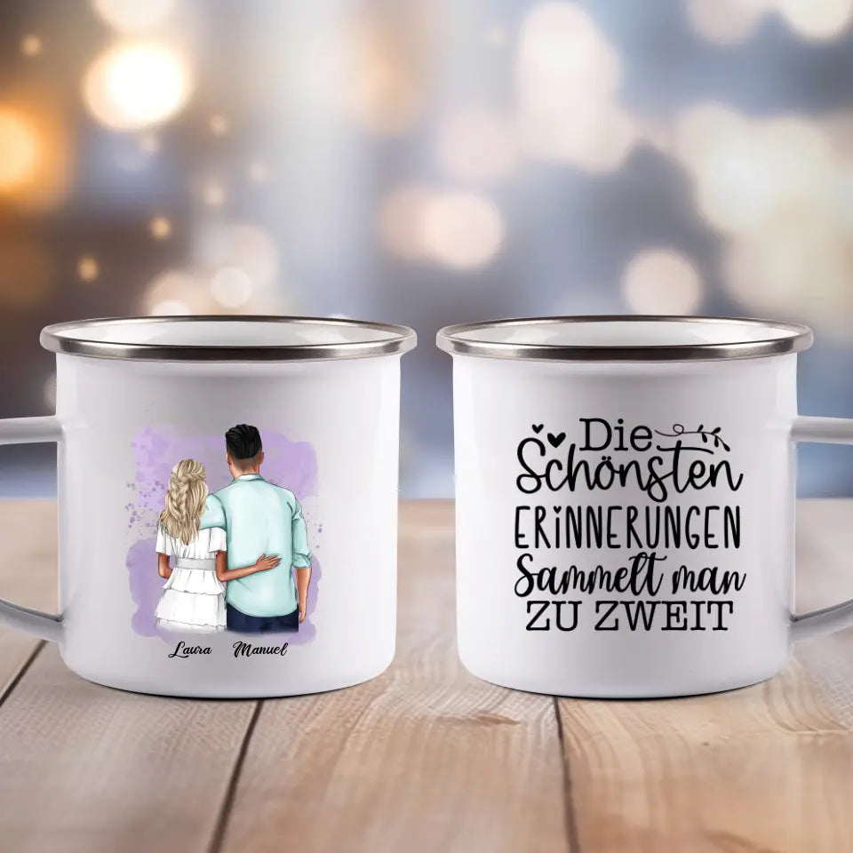 Sommer Paar - Emaille Tasse