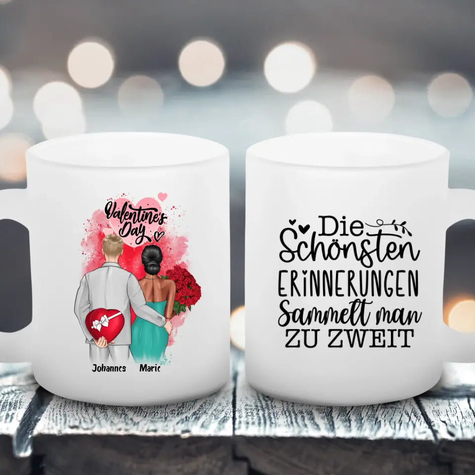 Valentinstag Paar - Satinierte Tasse