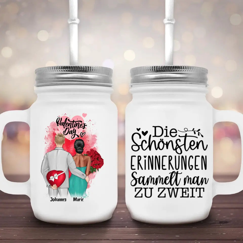 Valentinstag Paar - Marmeladenglas
