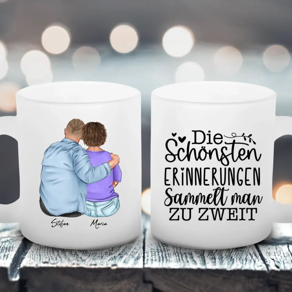 Süßes Pärchen - Satinierte Tasse