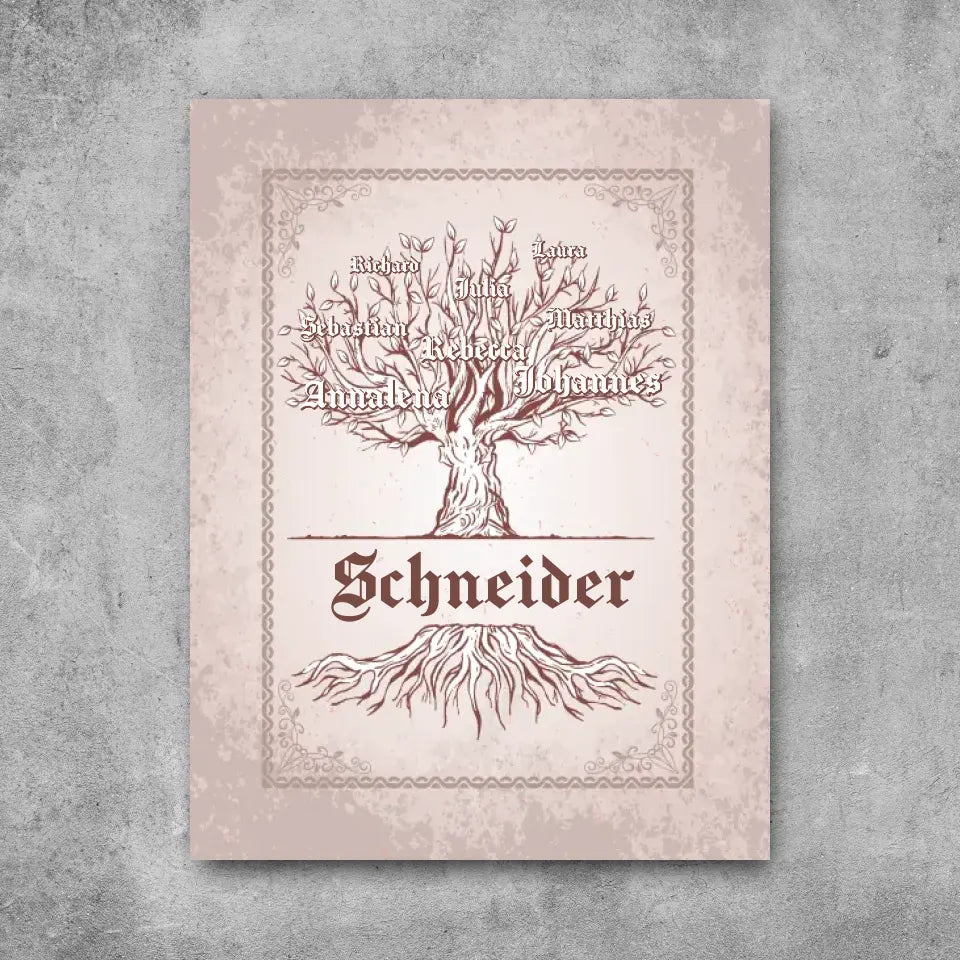 Familienbaum - Leinwand