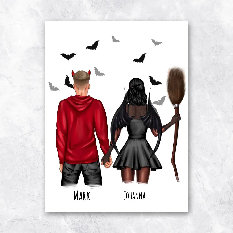Halloween Paar - Poster