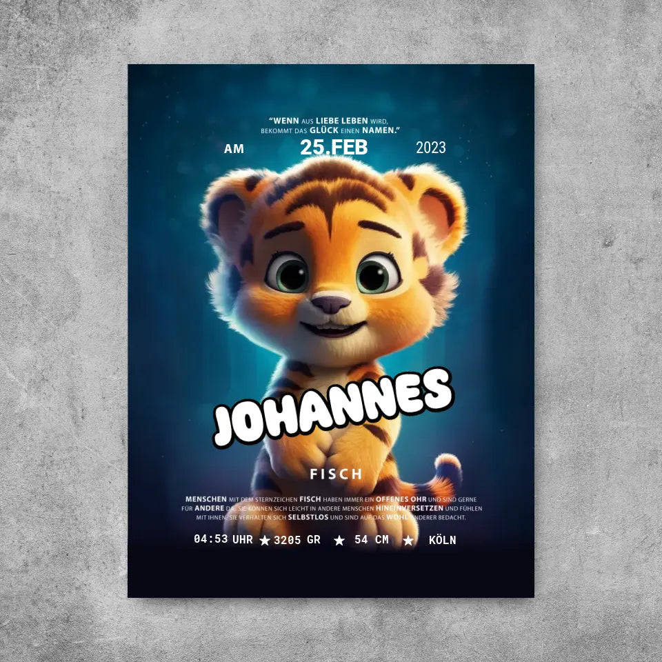 Baby Tiger - Leinwand