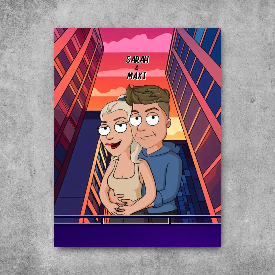 Comic Couple - Leinwand