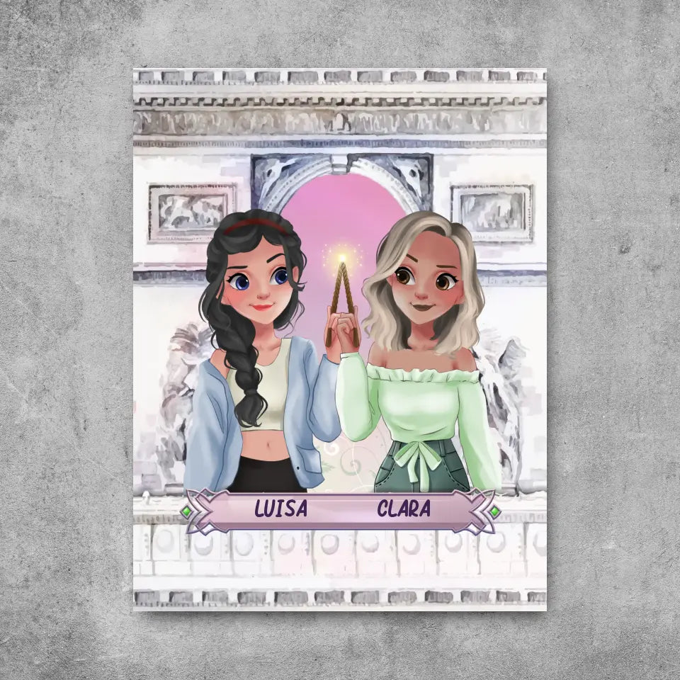 Zauber Freundinnen - Leinwand