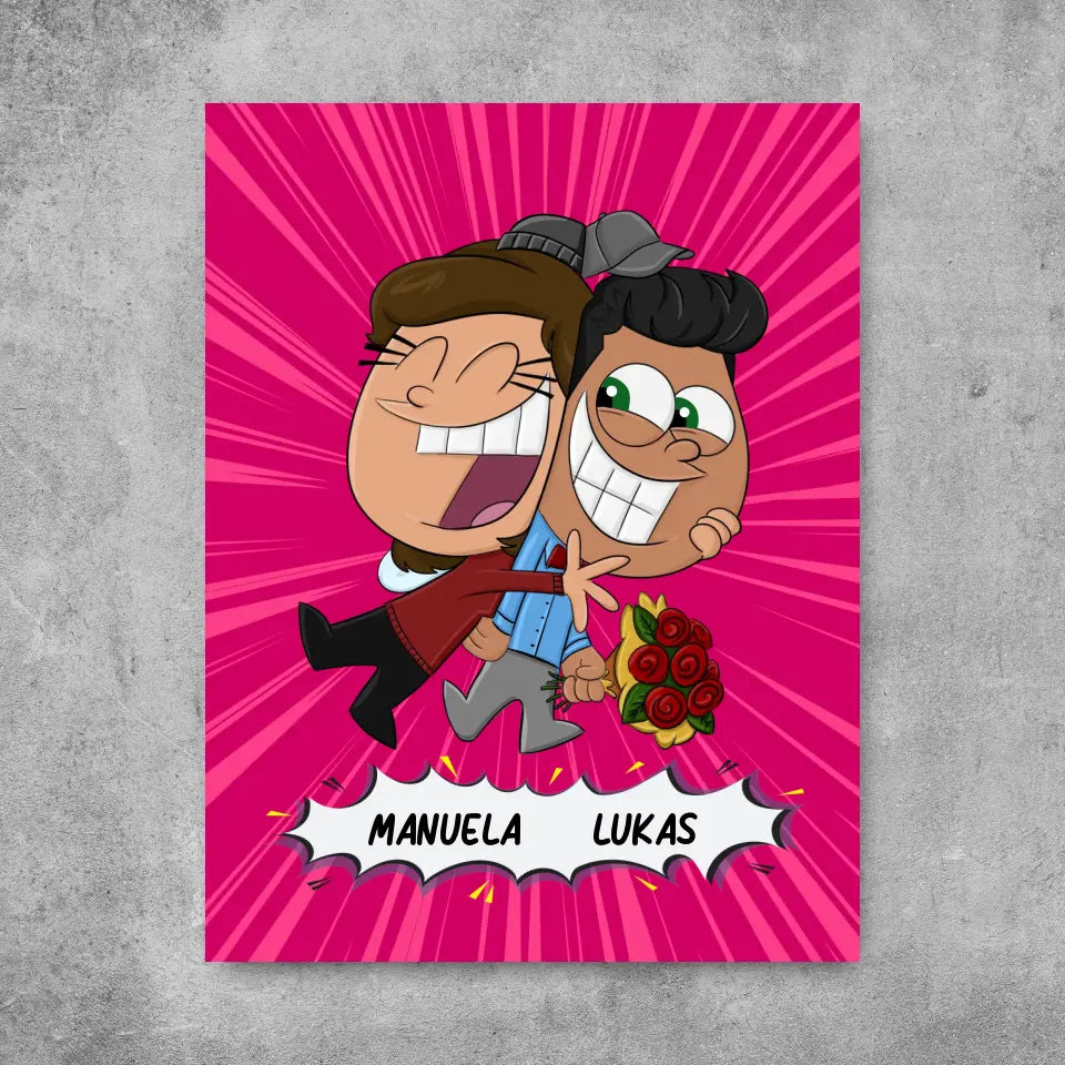 Cartoon Elfen - Leinwand