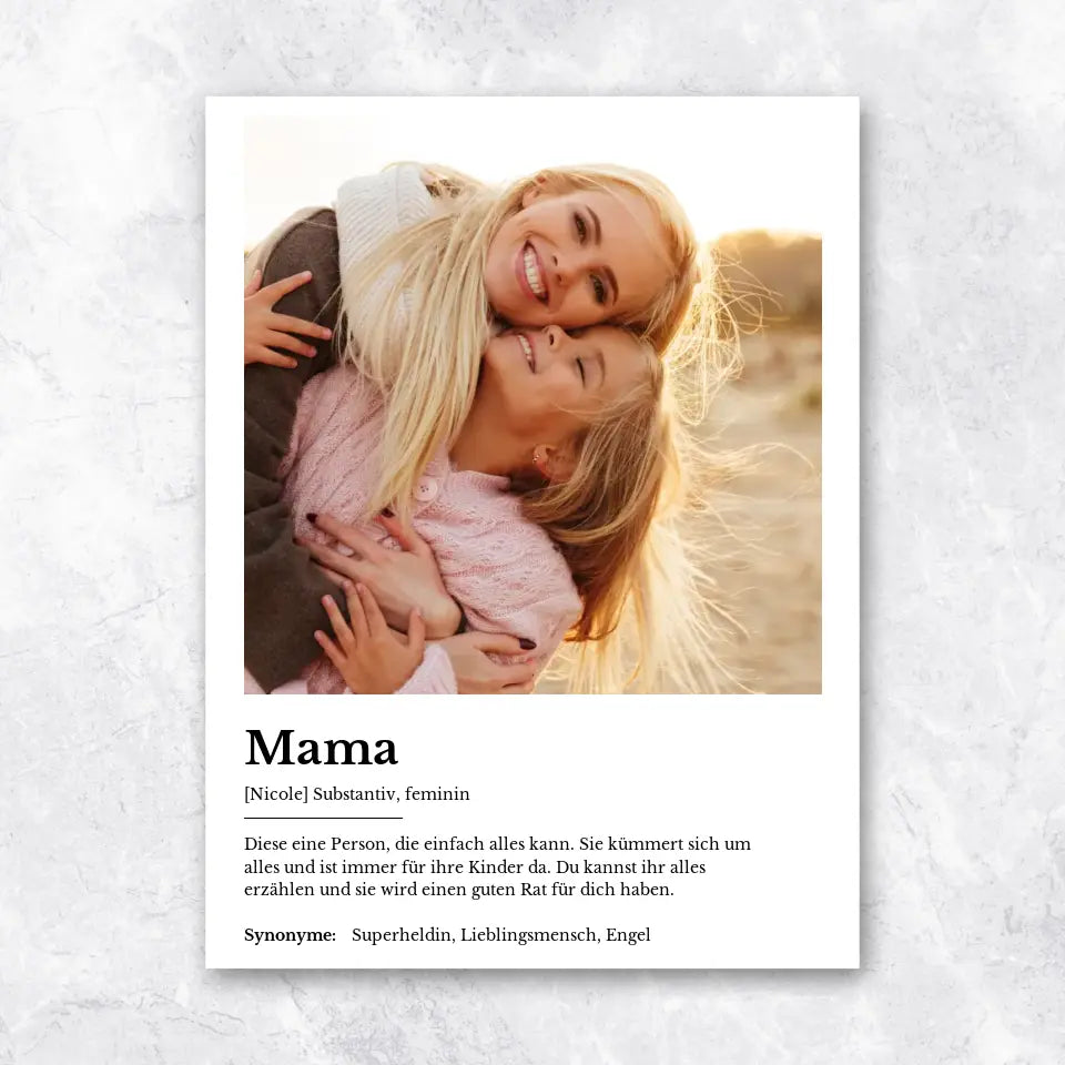 Mama Definition & Bild - Poster