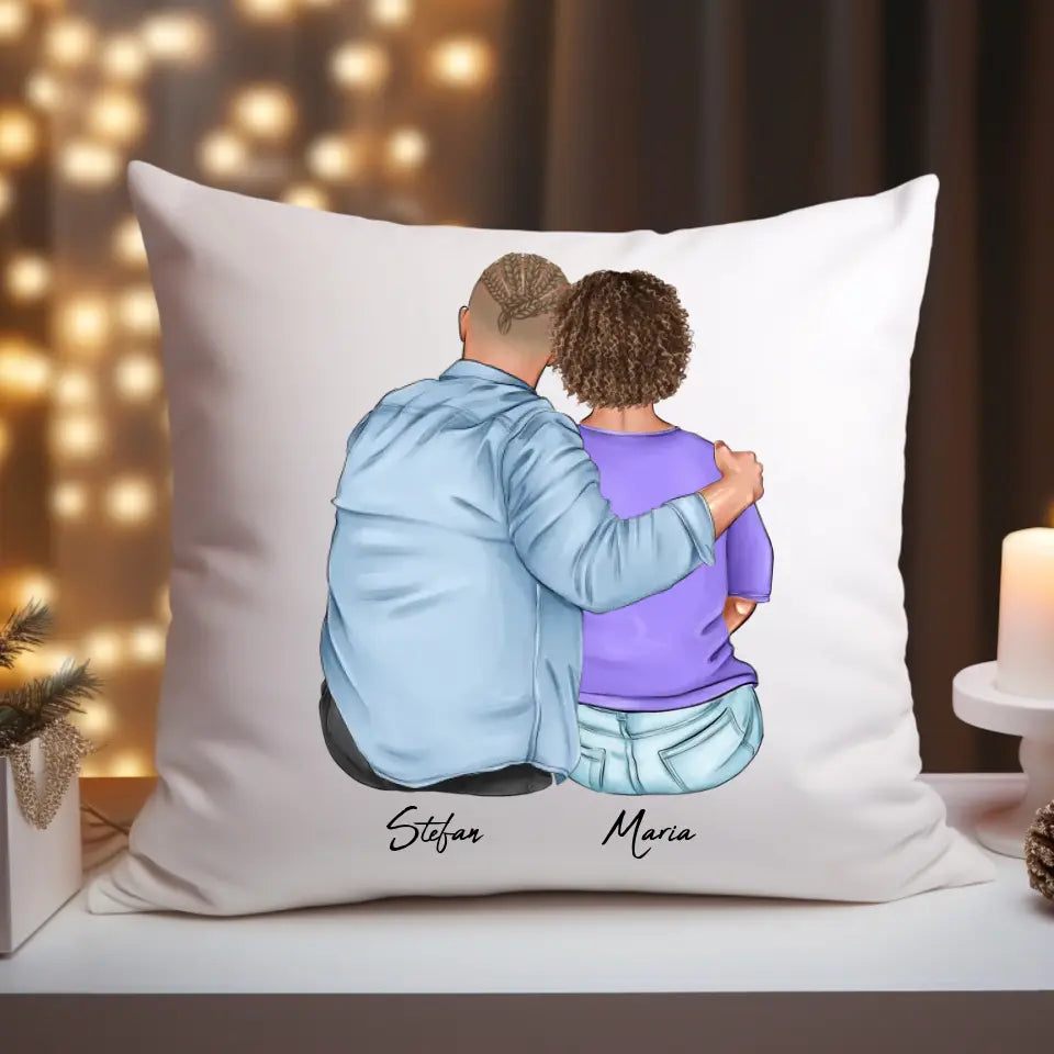 Sitzendes Pärchen - Kissen