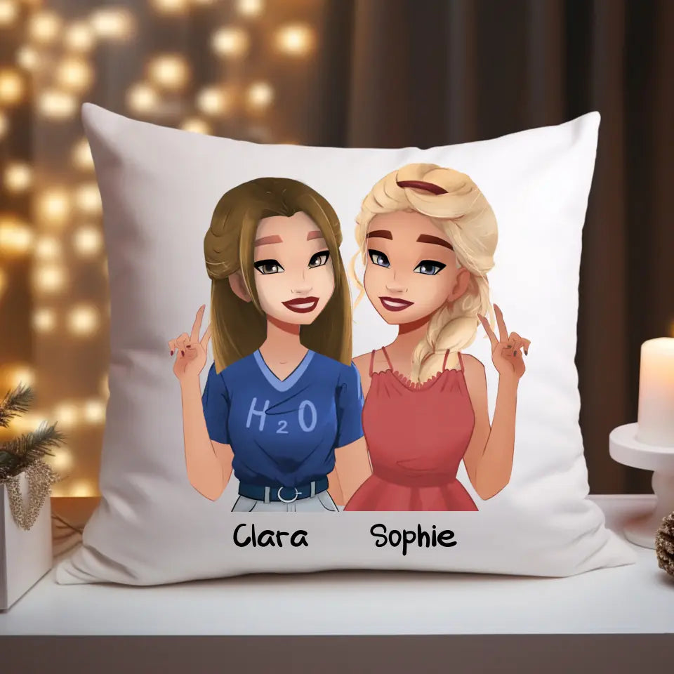 Peace Freundinnen - Kissen