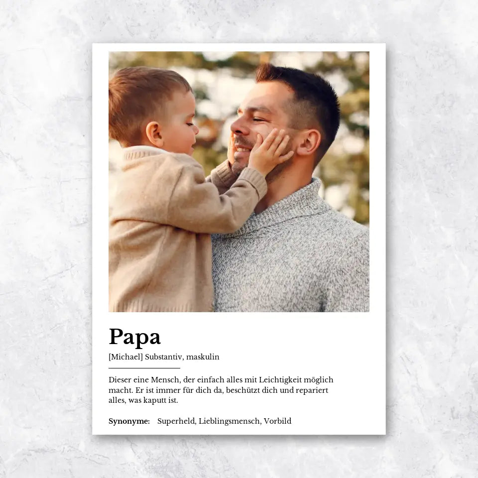 Papa Definition & Bild - Poster