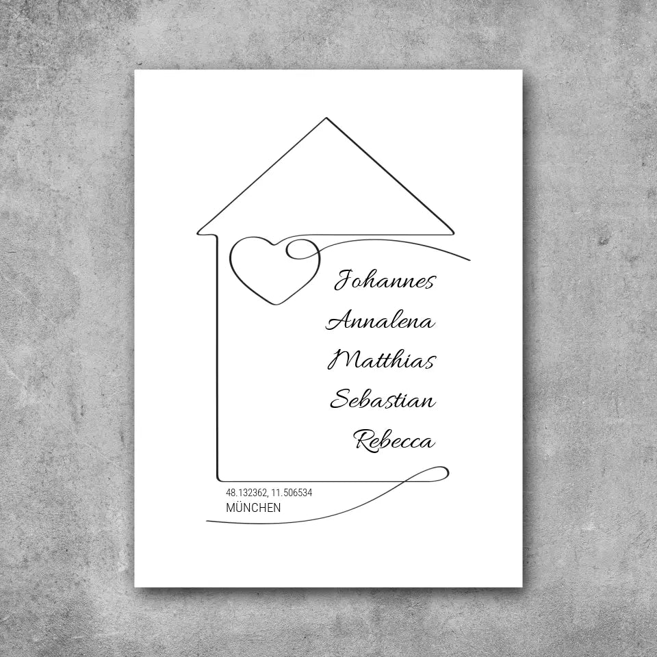 Familienhaus - Leinwand