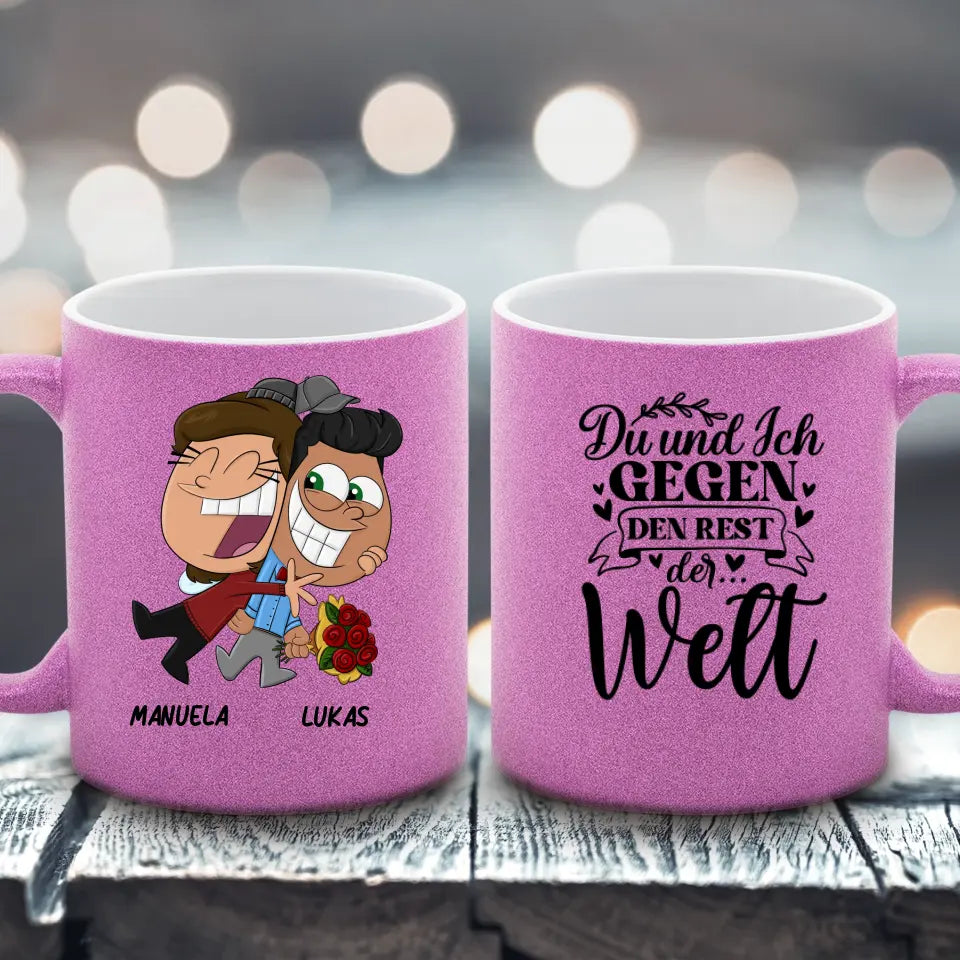 Cartoon Elfen - Glitzertasse