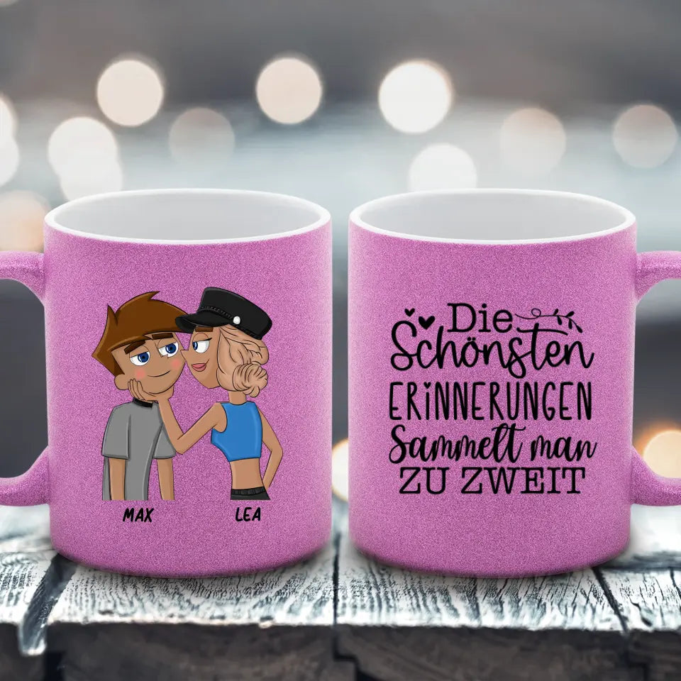 Comic Liebe - Glitzertasse