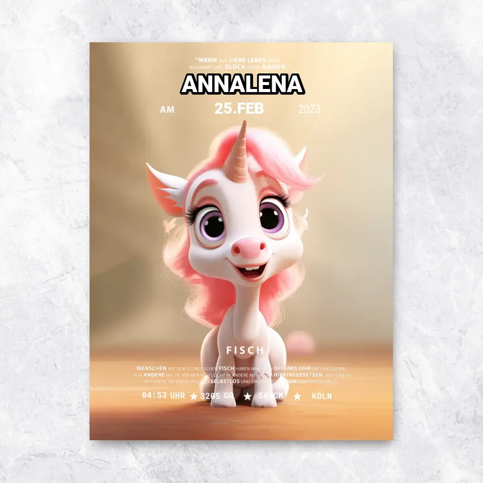 Baby Einhorn - Poster
