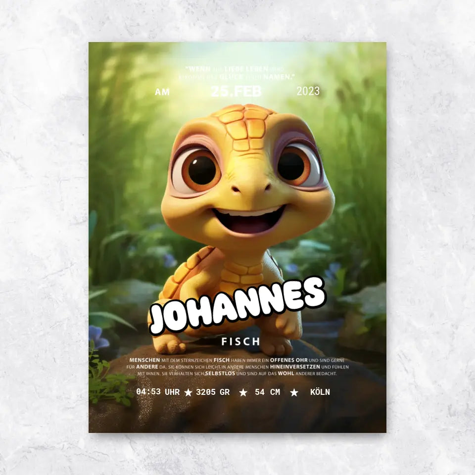 Baby Schildkröte - Poster