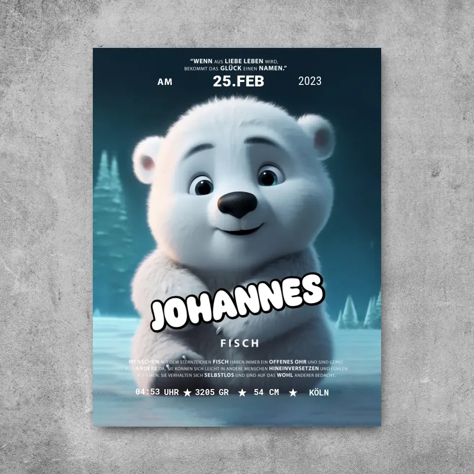 Kleiner Eisbär - Leinwand