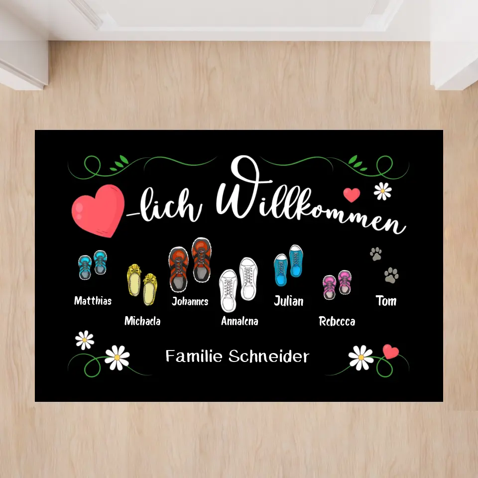 Familie Schuhe - Fußmatte